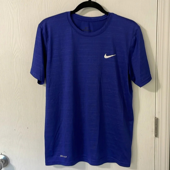Nike Dri-Fit Short Sleeve Tank Royal Blue Size Medium - Picture 1 of 6